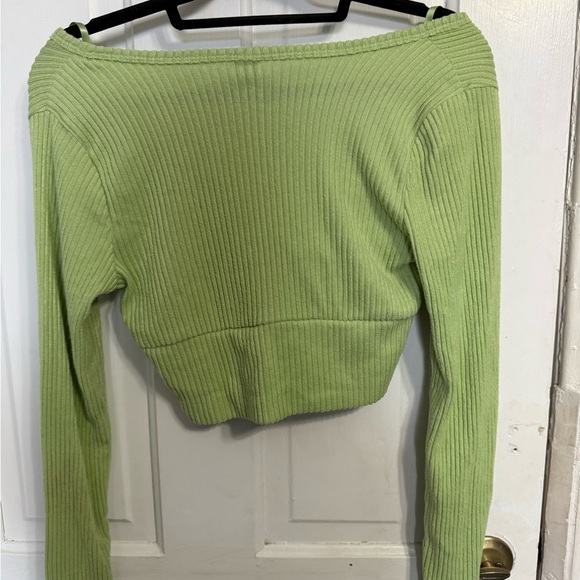 Wild Fable Light Green Ribbed Crop Top - Picture 3 of 3